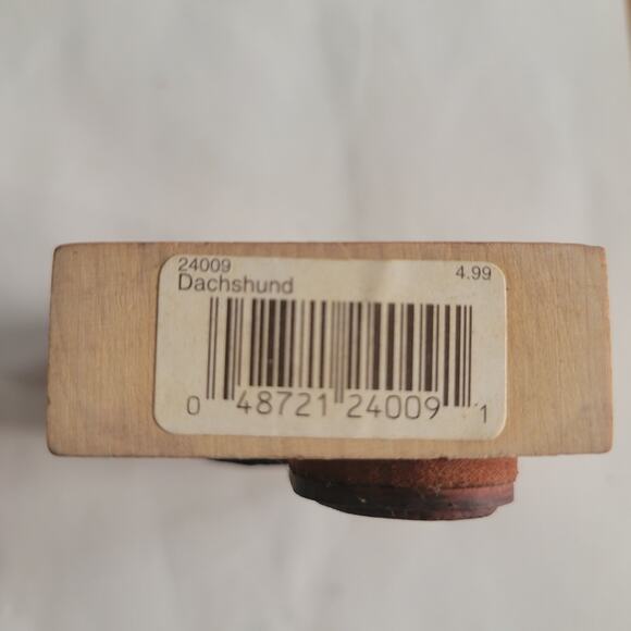 Vintage 2000 Rubber Stamp Dachshund Wiener Dog Realistic Mounted - Picture 4 of 6